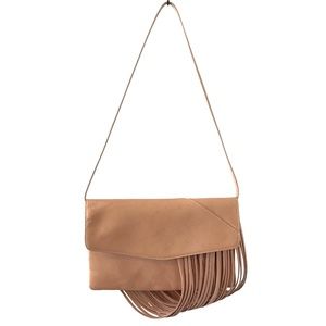 & Other Stories nude leather fringe cowgirl/ Nashville NWOT